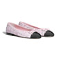 Chanel Tweed Grosgrain Pink Black Ballerinas G02819 Y53748 K2143 - thumb-2