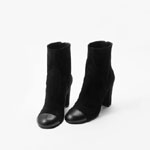 Chanel Short Boots Suede Calfskin Lambskin G45900 B17982 94305