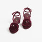 Chanel Sandals Velvet burgundy G45928 B17944 NZP34 - thumb-2