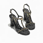 Chanel Sandals Lambskin Metal G46109 X01000 94305