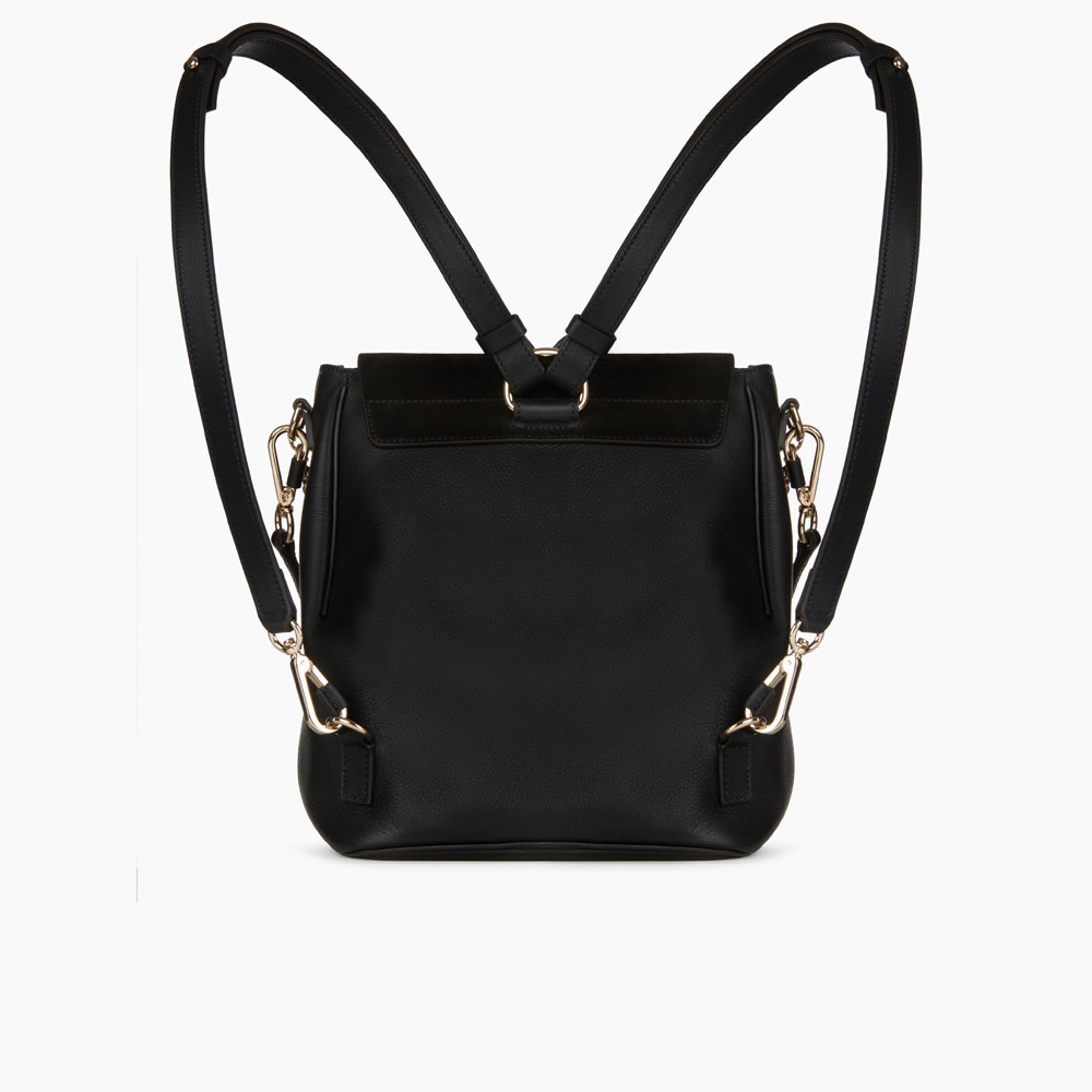 Chloe Medium Faye backpack in black calfskin with removable straps 3S1192-HEU-001 - Photo-2