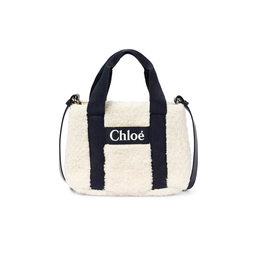Chloe Small Woody shearling Bag CHC24AS397K8621H