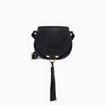Chloe Mini Marcie round saddle bag in black smooth calfskin 3P0580-H5H-001