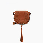 Chloe Mini Marcie round saddle bag in caramel smooth calfskin 3P0580-H5H-BDU