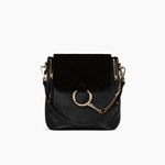 Chloe Medium Faye backpack in black calfskin with removable straps 3S1192-HEU-001