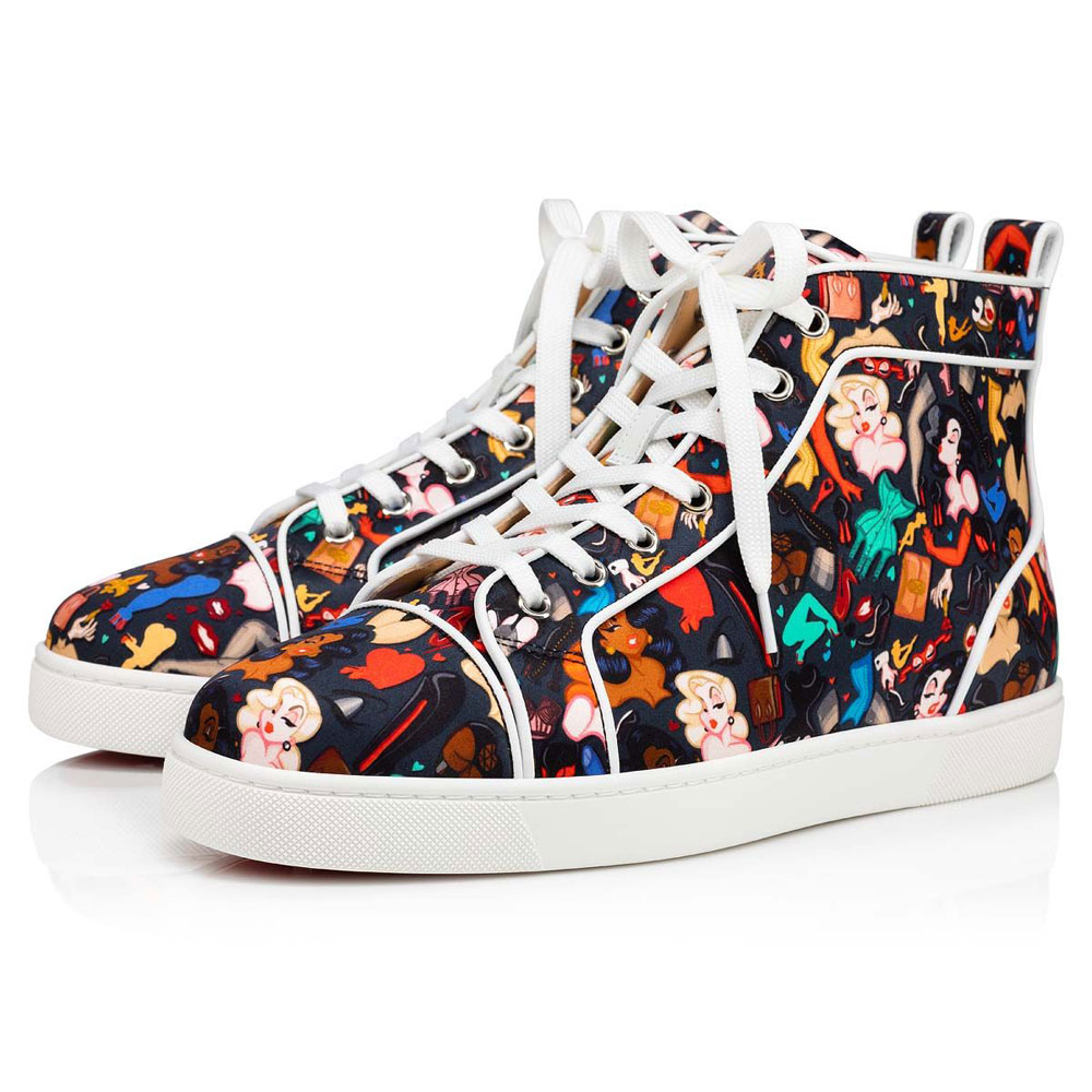 Christian Louboutin Louis Orlato Crepe Satin Sneaker 1220206J955