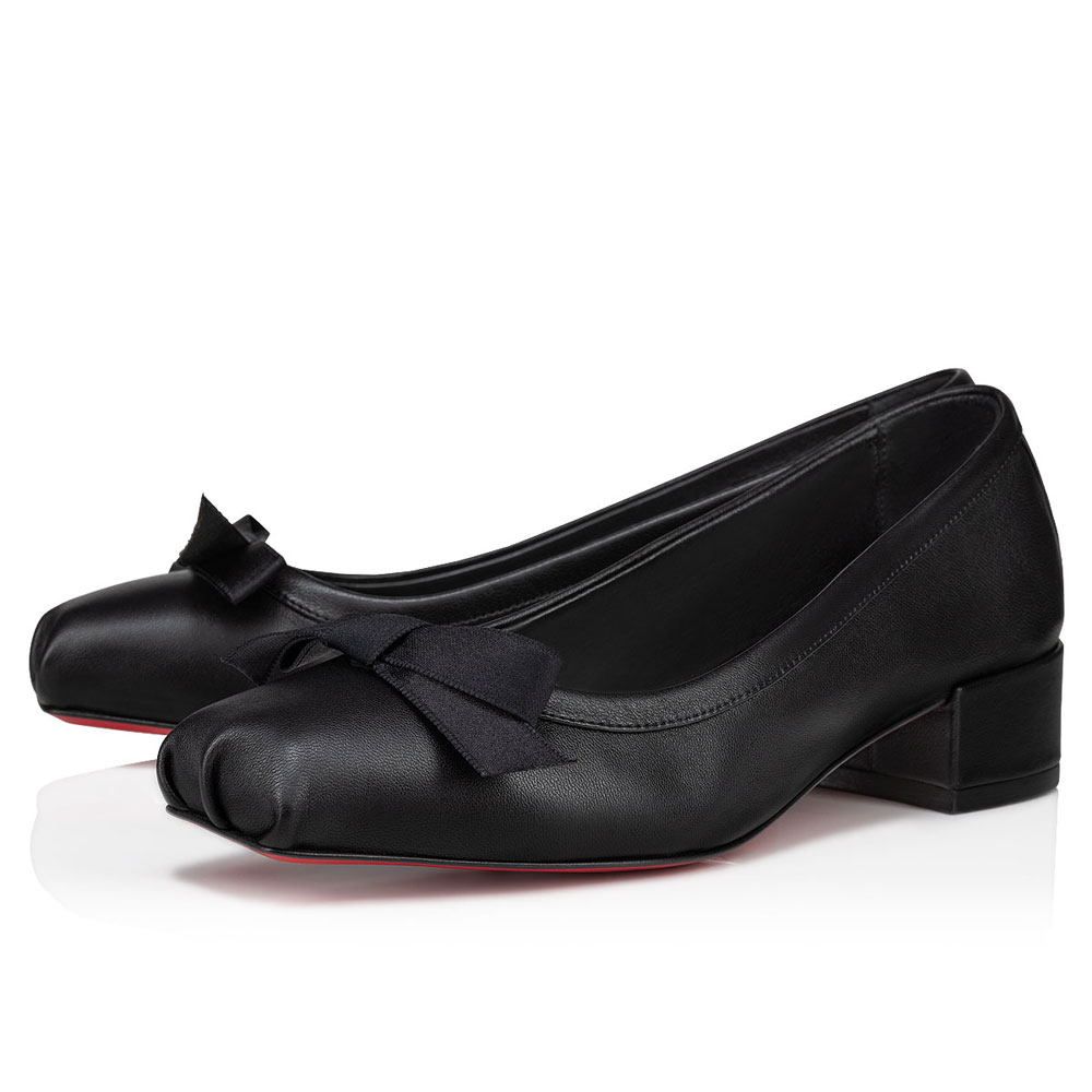 Louboutin Mamaflirt 30mm Ballerinas Nappa leather Black 1240204B439