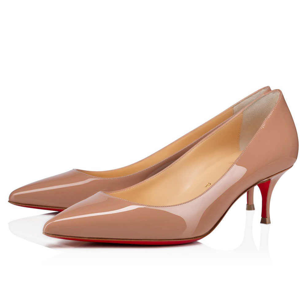 Christian Louboutin Kate 55 Patent 55 Nude Patent Pumps 3191390PK1A