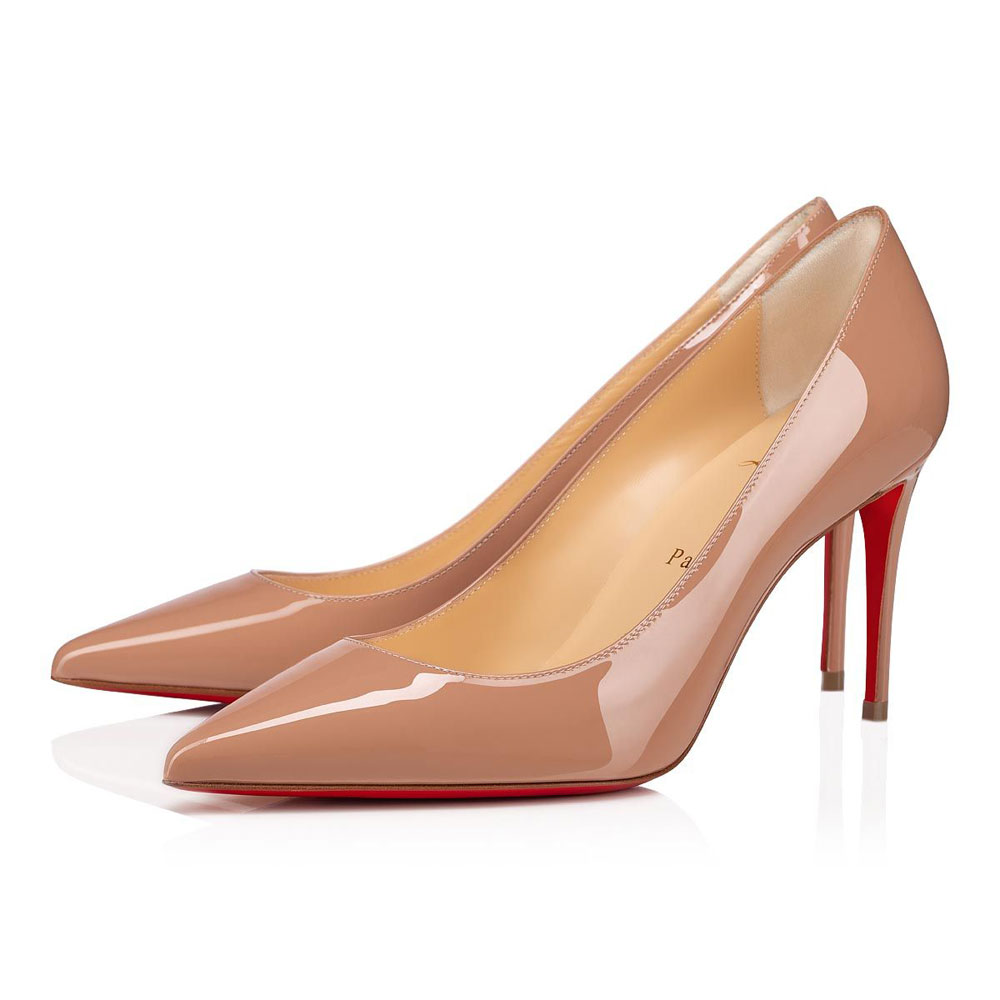 Christian Louboutin Kate 85mm Nude Patent Pumps 3191416PK1A