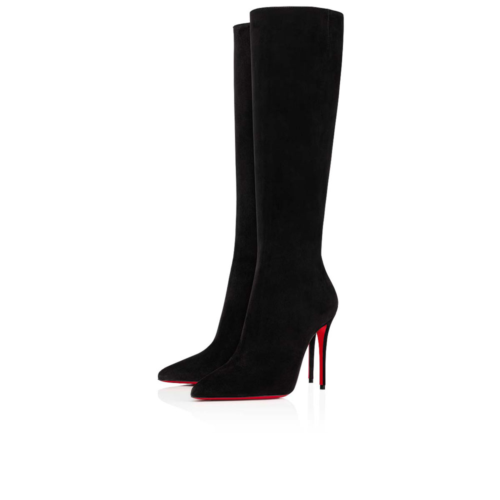 Christian Louboutin Kate Botta 100mm Boots Veau velours Black 3211199BK01