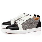 Christian Louboutin Louis Junior Orlato Grey Velvet Sneaker 1220382CM45