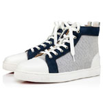 Christian Louboutin Louis High-top sneakers Calf leather fabric veau 1230863BL9R