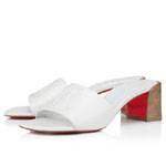 Christian Louboutin So CL Mule 55mm Mules Nappa and linen Bianco 1240267W302
