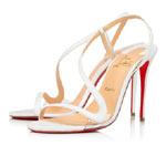 Christian Louboutin Rosalie 99mm Sandals Leather and PVC Bianco 3210190W222