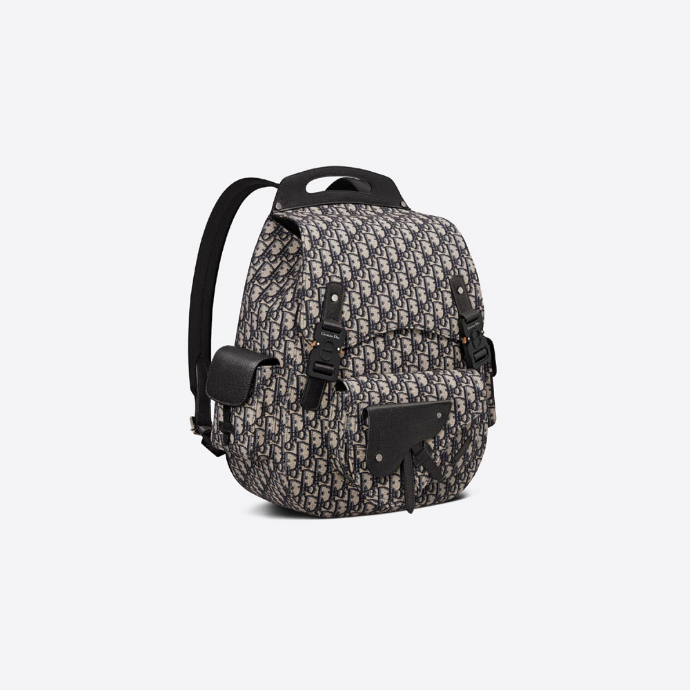 Dior Maxi Gallop Backpack Oblique Jacquard Calfskin 1ADBA164YKY H27E - Photo-2