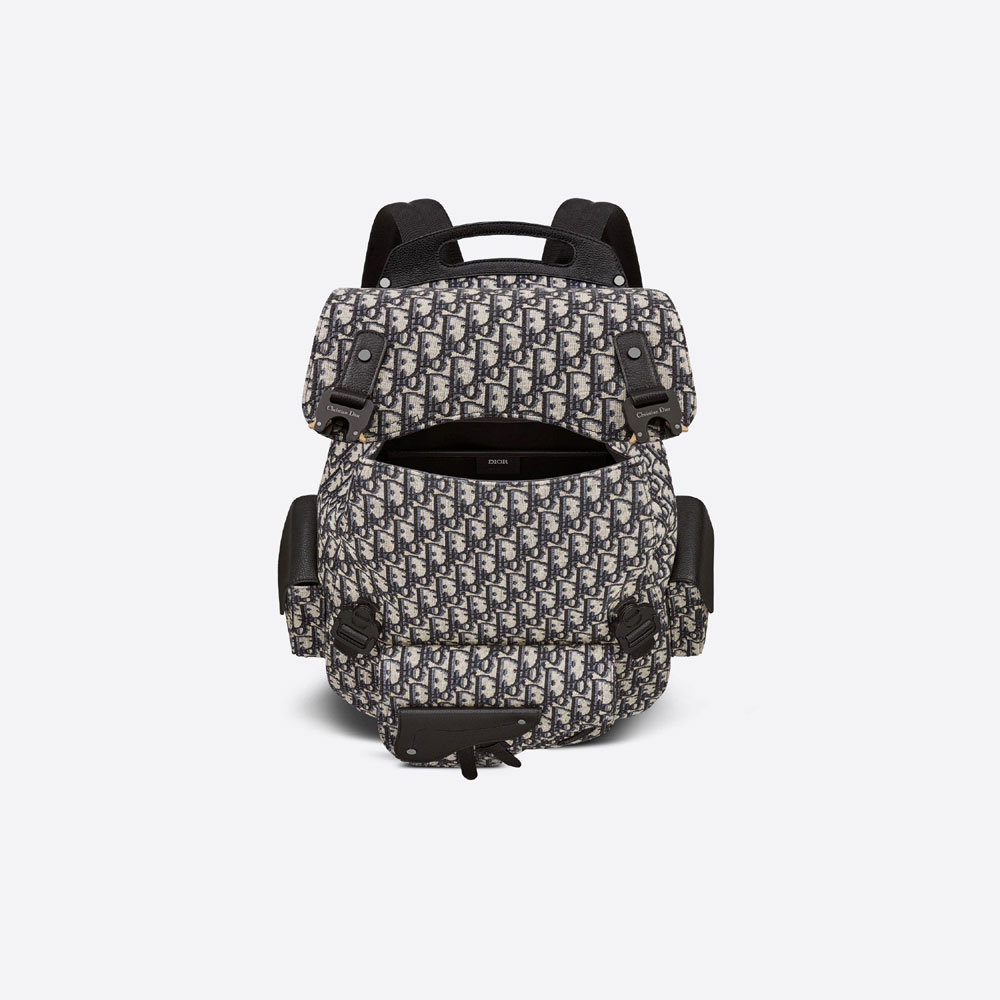 Dior Maxi Gallop Backpack Oblique Jacquard Calfskin 1ADBA164YKY H27E - Photo-3