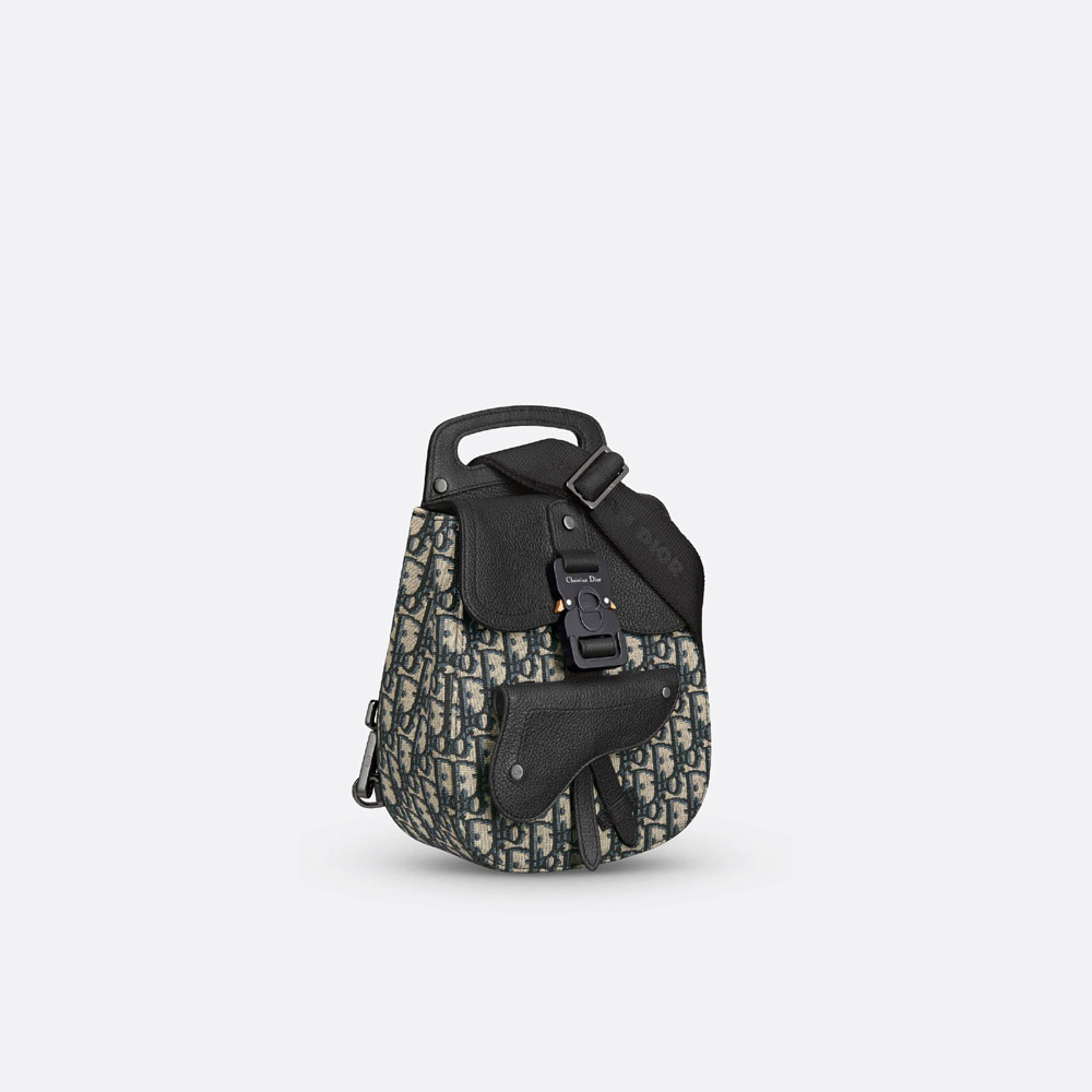 Mini Gallop Sling Bag Beige and Black Dior Grained Calf 1ADBO022YKS H27E - Photo-2