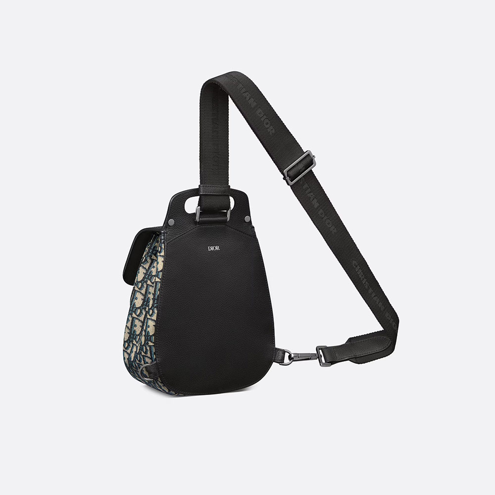 Mini Gallop Sling Bag Beige and Black Dior Grained Calf 1ADBO022YKS H27E - Photo-3