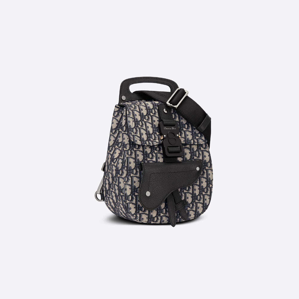 Dior Gallop Sling Bag Oblique Jacquard Grained Calfskin 1ADBO022YKY H27E - Photo-2