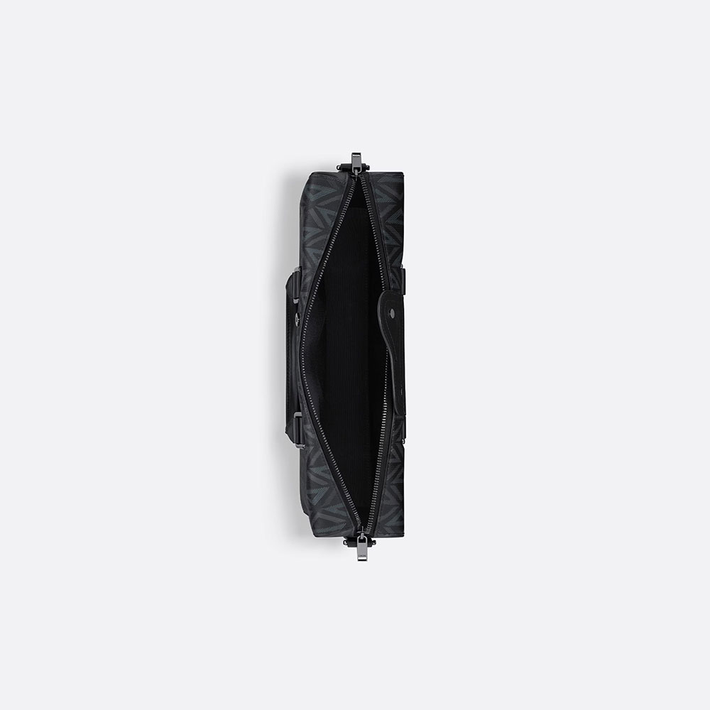 Dior Lingot Briefcase Black CD Diamond Canvas and Calf 1ADBR166CDP H43E - Photo-3