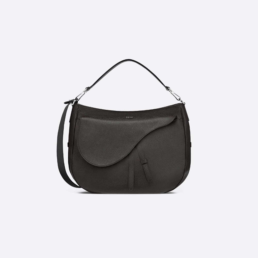 Dior Saddle Soft Bag Black Grained Calfskin 1ADHO023ULA H00N