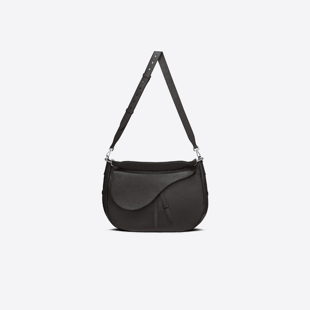 Dior Saddle Soft Bag Black Grained Calfskin 1ADHO023ULA H00N - Photo-3