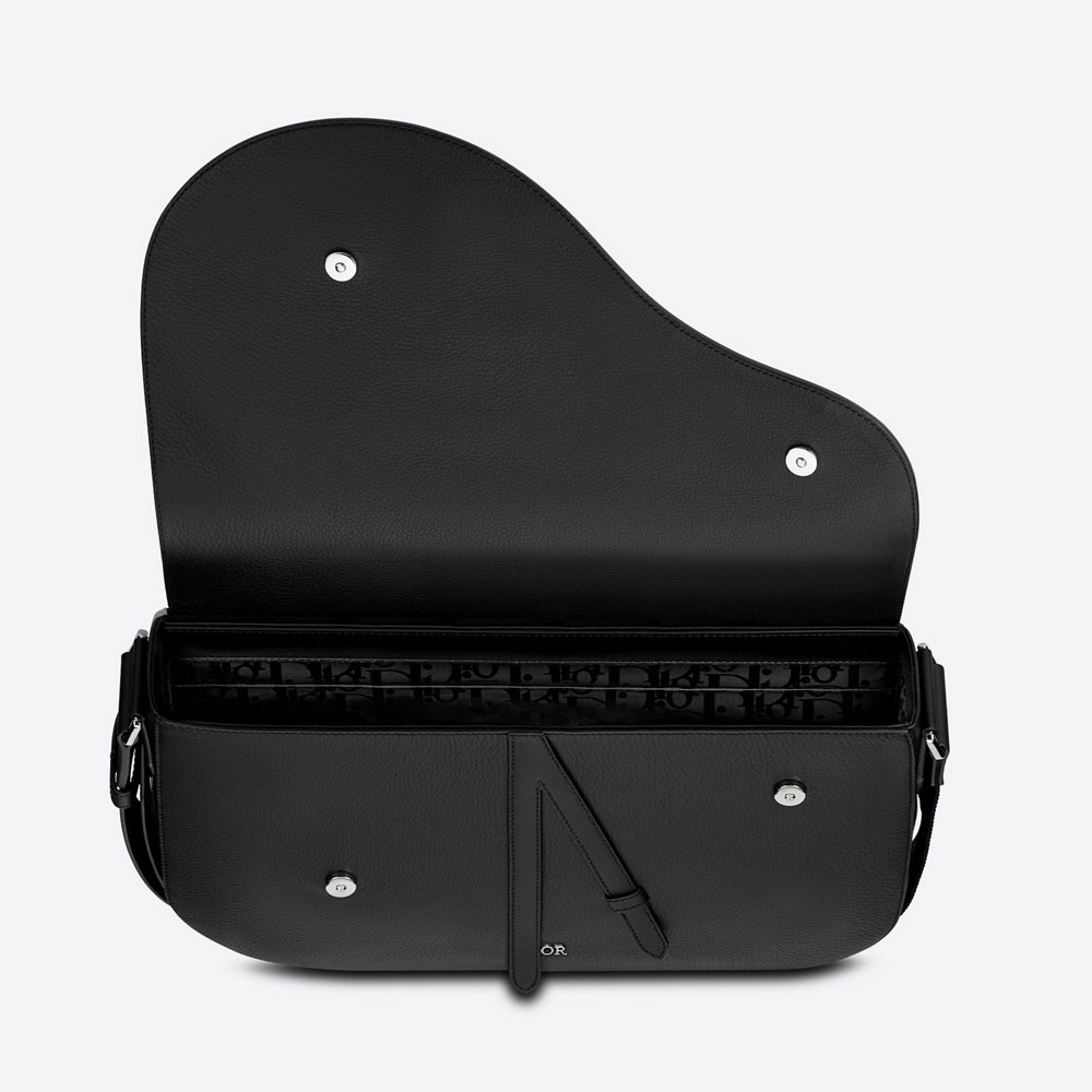 Dior Saddle Messenger Bag Black Grained Calfskin 1ADME133YMJ H00N - Photo-2