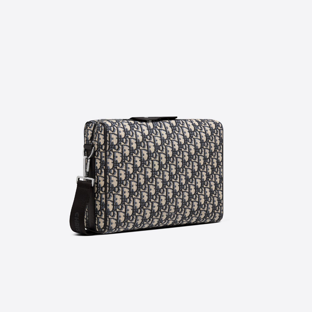 Dior Lingot Messenger Bag Oblique Jacquard Calfskin 1ADPO032YKY H27E - Photo-2