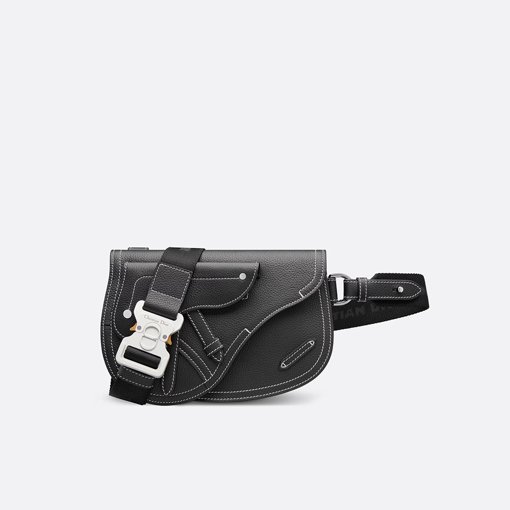 Dior Saddle Pouch Black Grained Calfskin 1ADPO044YKK H00N
