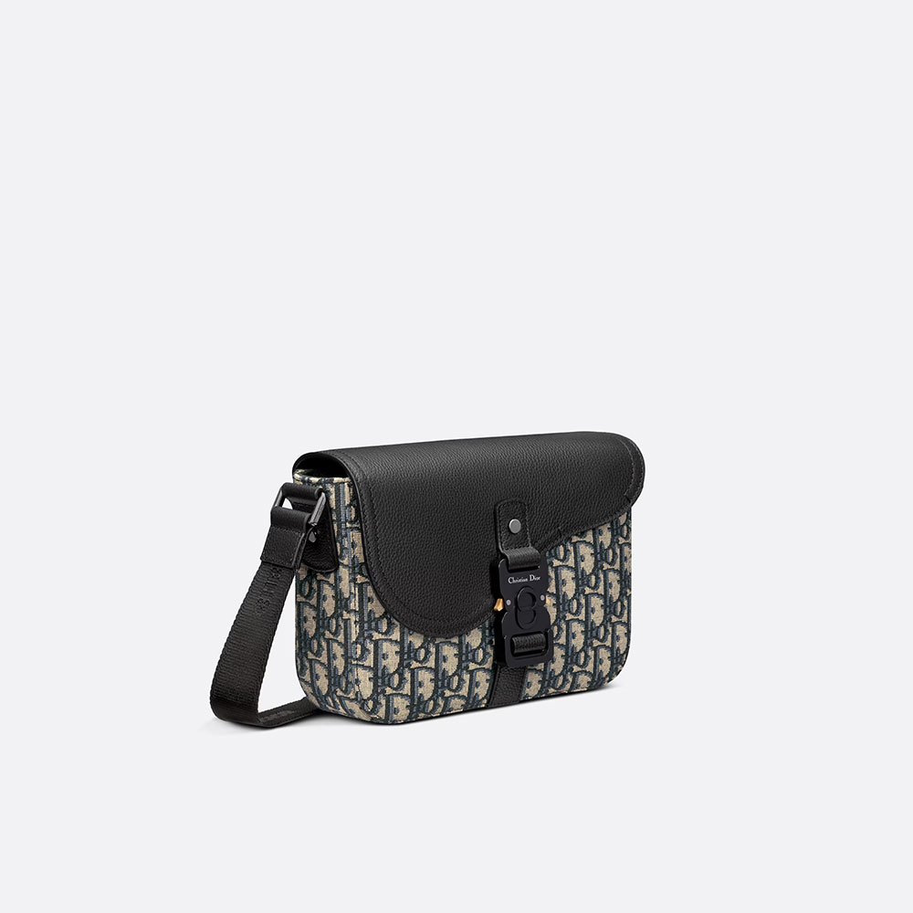 Mini Saddle Bag with Strap Dior Oblique Jacquard 1ADPO049YKS H27E - Photo-2