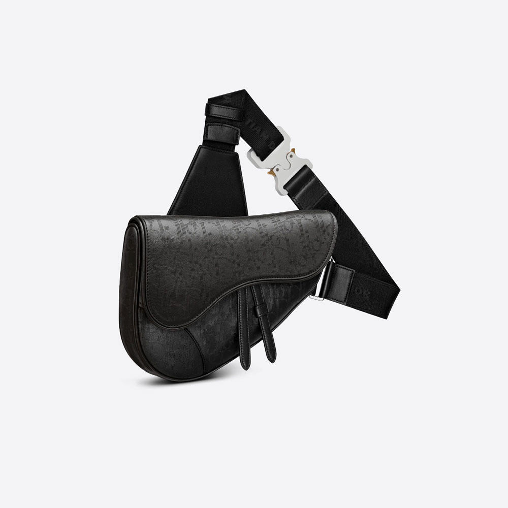 Saddle Bag Black Dior Oblique Galaxy Leather 1ADPO093VPI H03E - Photo-2