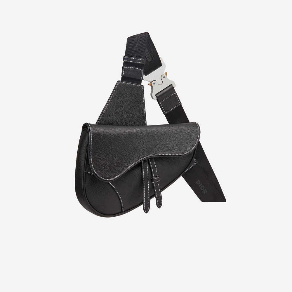 Dior Saddle Bag Black Grained Calfskin 1ADPO093YKK H00N - Photo-2