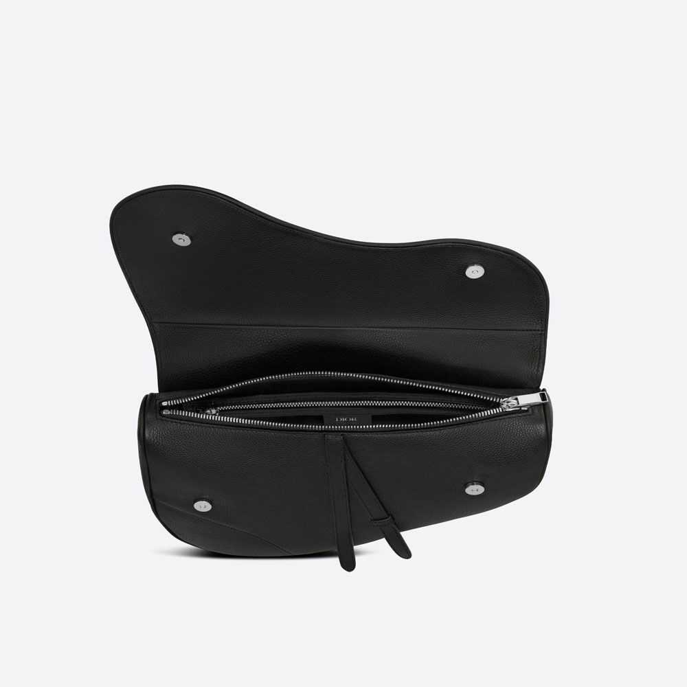 Dior Maxi Saddle Bag Black Grained Calfskin 1ADPO211YMJ H00N - Photo-2