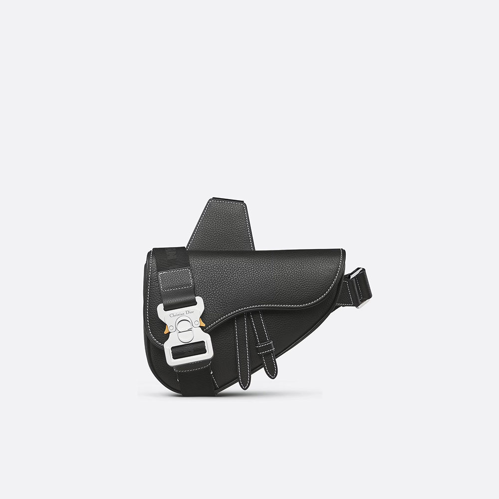 Dior Mini Saddle Bag Black Grained Calfskin 1ADPO248YKK H00N