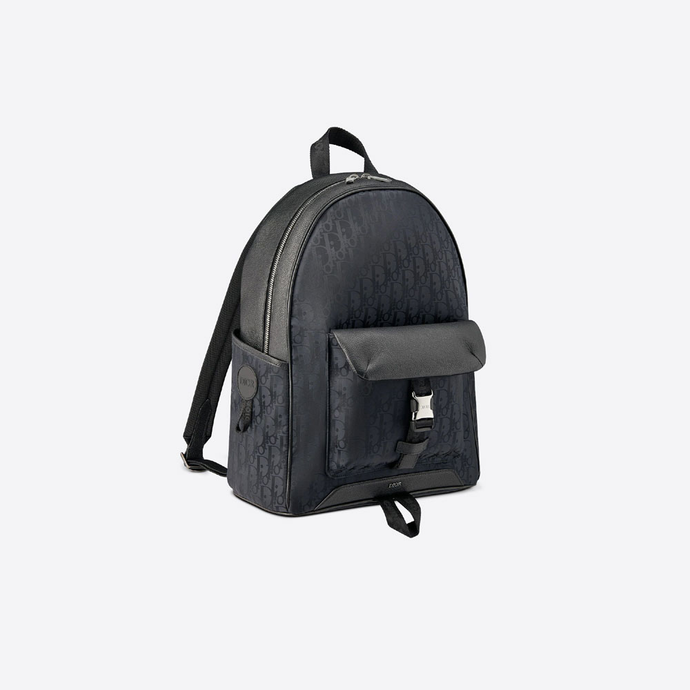 Dior Explorer Backpack Oblique Mirage Fabric Calfskin 1ESBA012YIH H03E - Photo-2