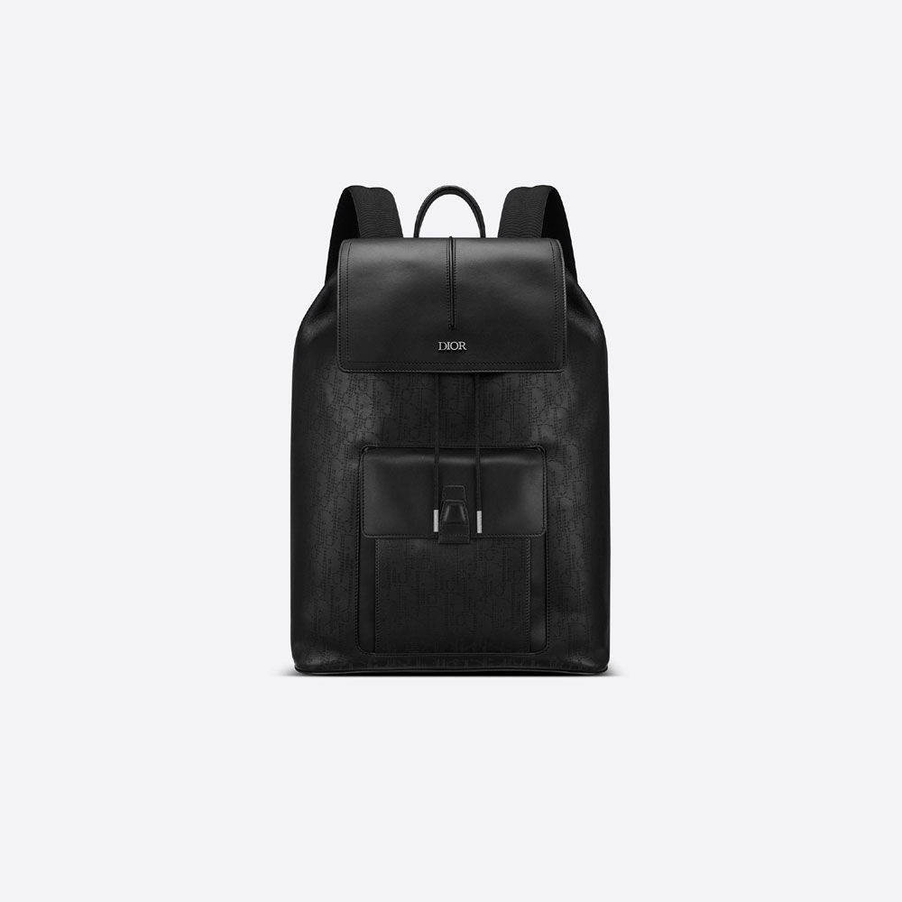 Motion Backpack Black Dior Oblique Galaxy Calfskin 1ESBA138VPI H03E