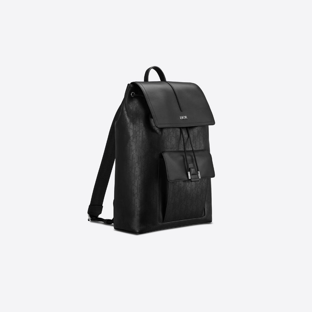 Motion Backpack Black Dior Oblique Galaxy Calfskin 1ESBA138VPI H03E - Photo-2