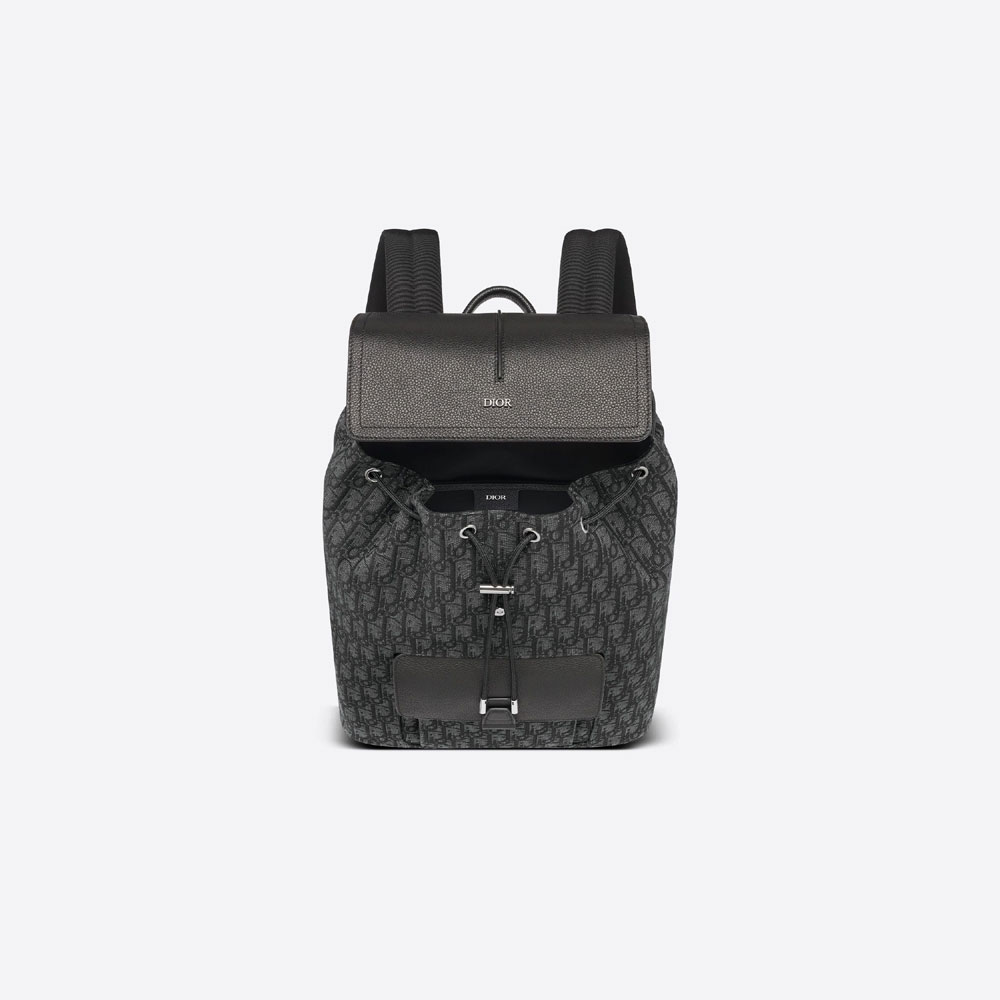 Motion Backpack Black Dior Oblique Jacquard Grained 1ESBA138YKY H10E - Photo-3