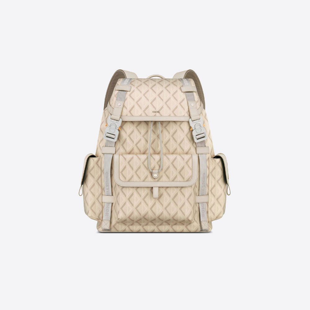 Dior Hit The Road Backpack Natural CD Diamond Canvas 1ESBA163CDP H110