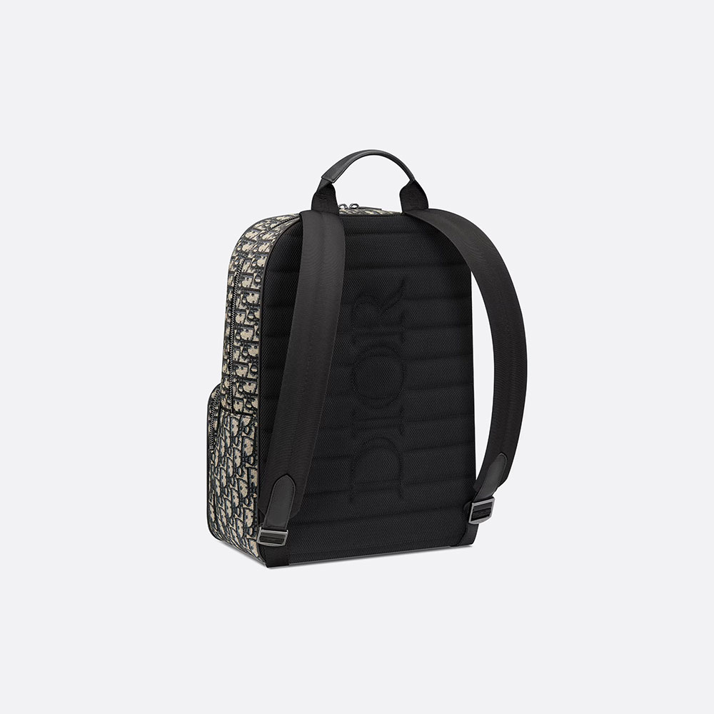 Safari Backpack Beige and Black Dior Oblique Jacquard 1ESBA175YKY H27E - Photo-3