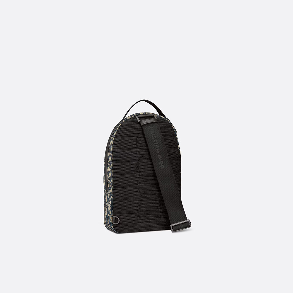 Mini Rider Sling Bag Beige and Black Dior Oblique Jacquard 1ESBO038YKY H27E - Photo-4