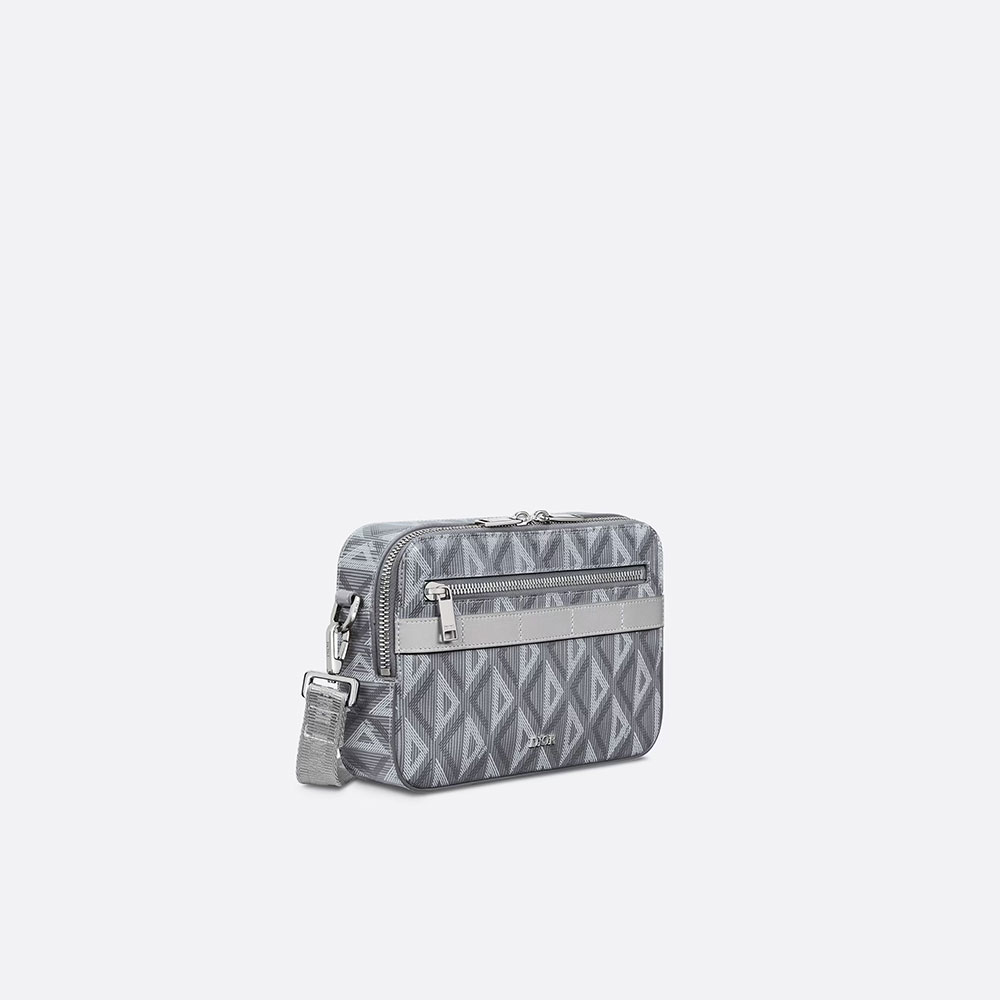 Safari Bag with Strap Dior Gray CD Diamond Canvas 1ESPO206CDP H42E - Photo-2