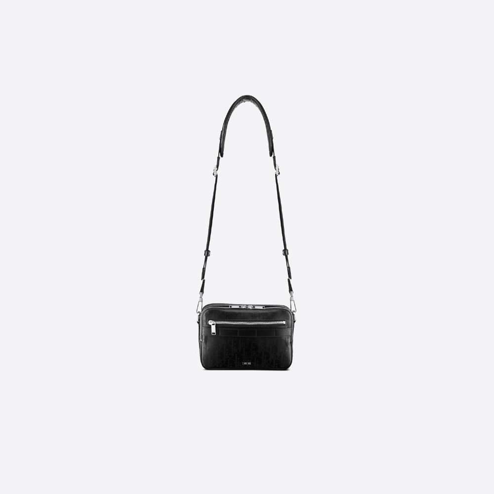 Safari Messenger Bag Black Dior Oblique Galaxy Leather 1ESPO206VPI H03E - Photo-3