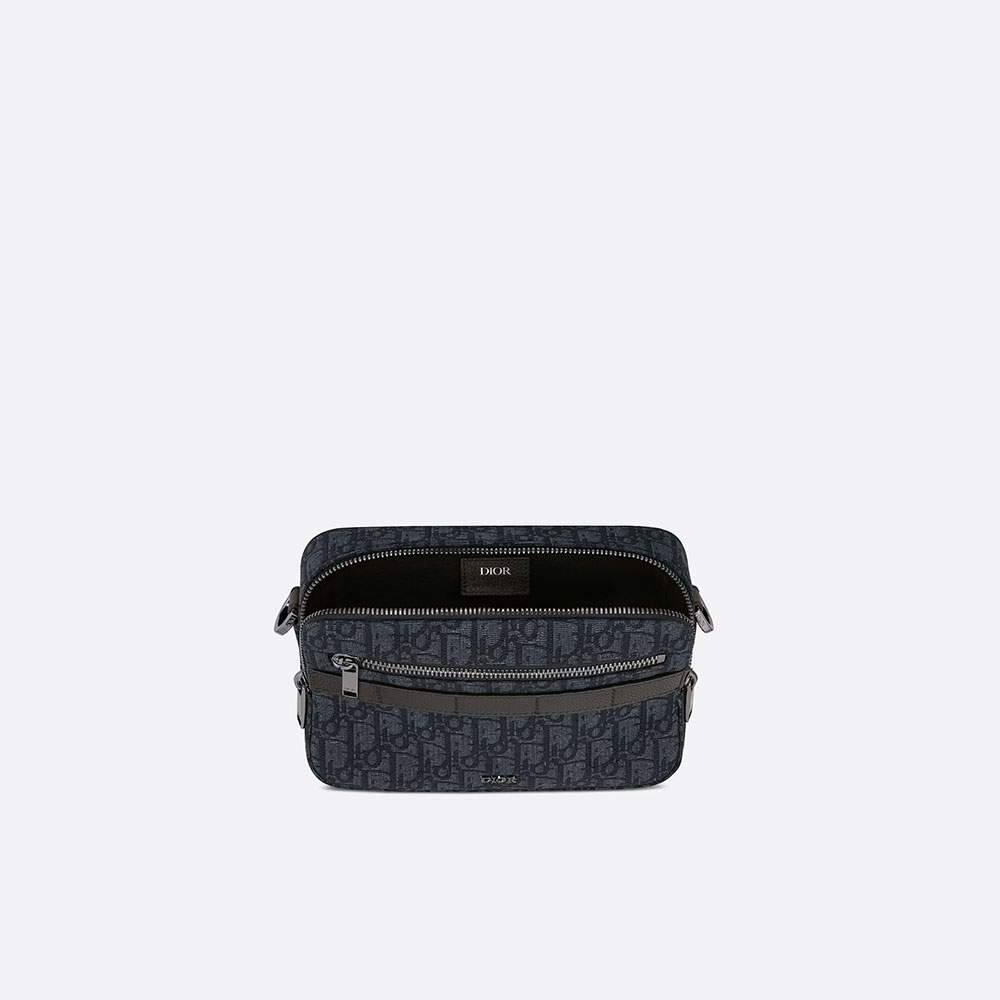 Safari Messenger Bag Black Dior Oblique Jacquard 1ESPO206YKY H10E - Photo-3