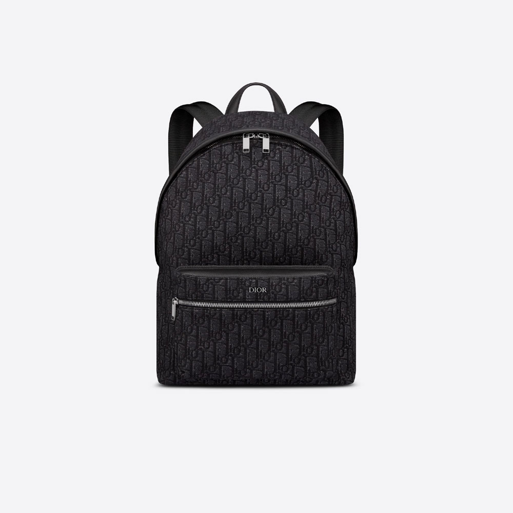 Rider Backpack Black Dior Oblique Jacquard 1VOBA088YKY H00N