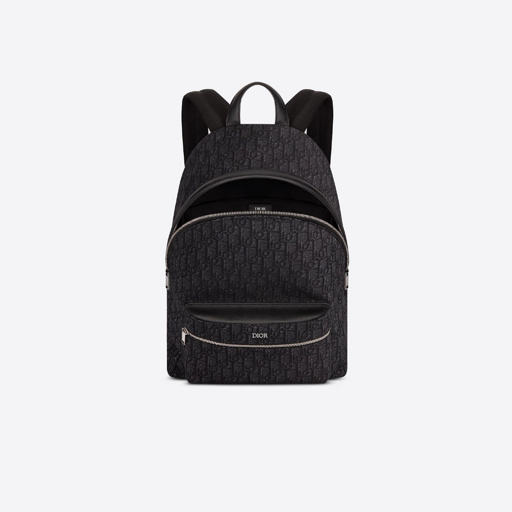 Rider Backpack Black Dior Oblique Jacquard 1VOBA088YKY H00N - Photo-3