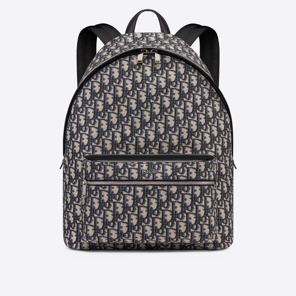 Rider Backpack Beige and Black Dior Oblique Jacquard 1VOBA088YKY H28E