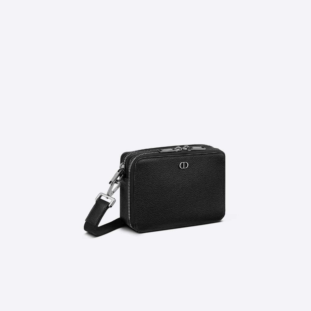 Dior Pouch Shoulder Strap Black Grained Calf CD Icon 2ESBC119CDI H00N - Photo-2