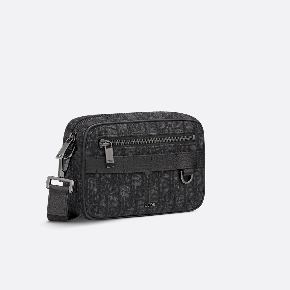 Mini Safari Bag Strap Black Dior Oblique Jacquard 2ESWS011YKY H03E - Photo-2