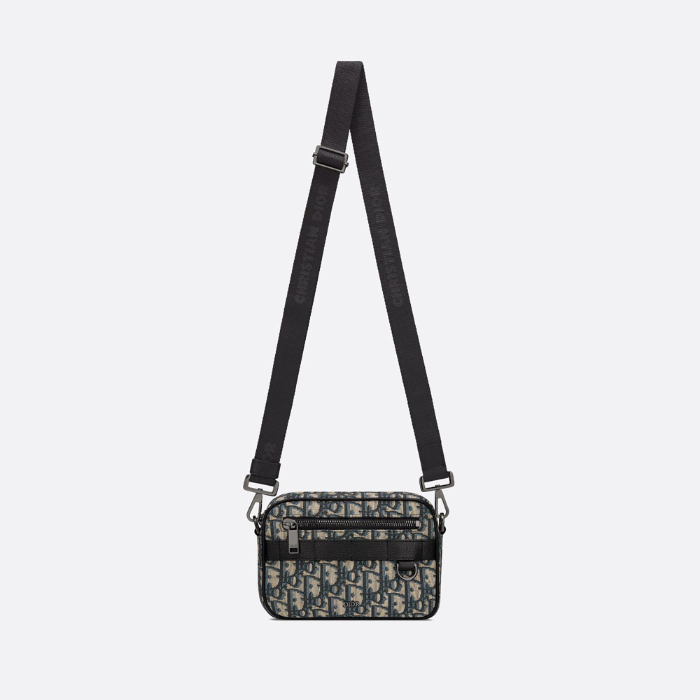 Mini Safari Bag with Strap Dior Oblique Jacquard 2ESWS011YKY H27E - Photo-3